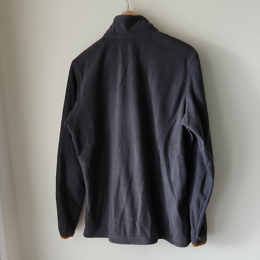 COLUMBIA Charcoal Grey Fleece Jacket Rustic Orange Details Men Sz M Gorpcore - Picture 6 of 16